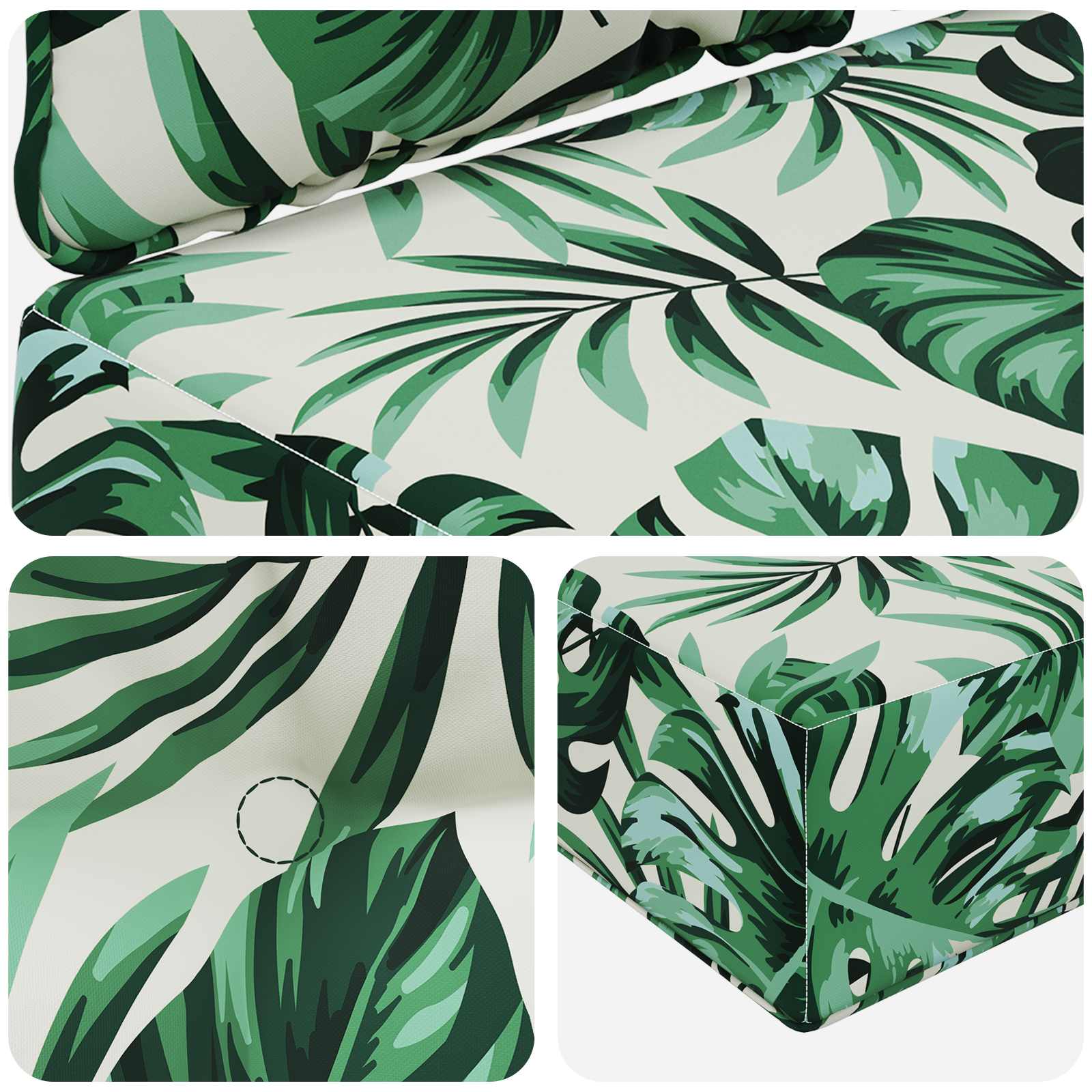 Buiten bankkussen 2 pcs Bladpatroon Polyester image 8