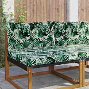 Zunanja blazina za kavč 2 pcs Vzorec lista Poliester