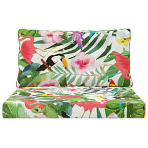 Venkovní polštář na pohovku Polyester pestrá 80 x 68,5 x 8 cm - obrázek 6