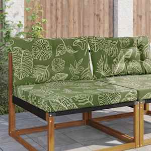 Zunanja blazina za kavč 2 pcs Listnati dizajn Poliester