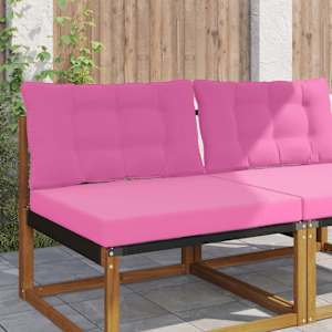 Zunanja blazina za kavč 2 pcs Roza Poliester