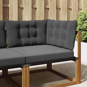 Venkovní polštář na pohovku Polyester Antracit 80 x 43 x 10 cm - obrázek 1