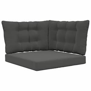 Venkovní polštář na pohovku Polyester Antracit 80 x 43 x 10 cm - obrázek 2