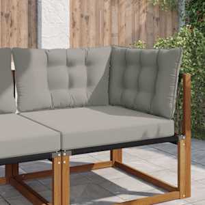 Zunanja blazina za kavč 3 pcs Siva Poliester