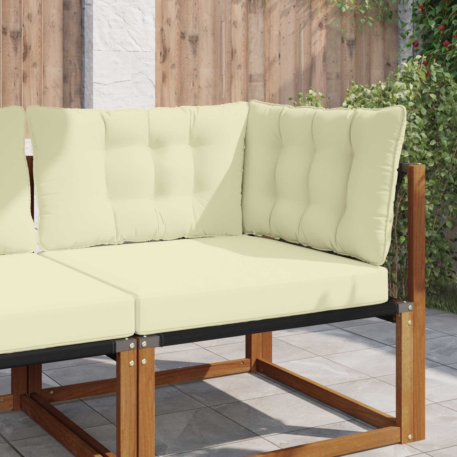 Buiten bankkussen 3 pcs Crème Polyester image 1