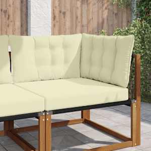 Venkovní polštář na pohovku Polyester Krémová 80 x 43 x 10 cm - obrázek 1