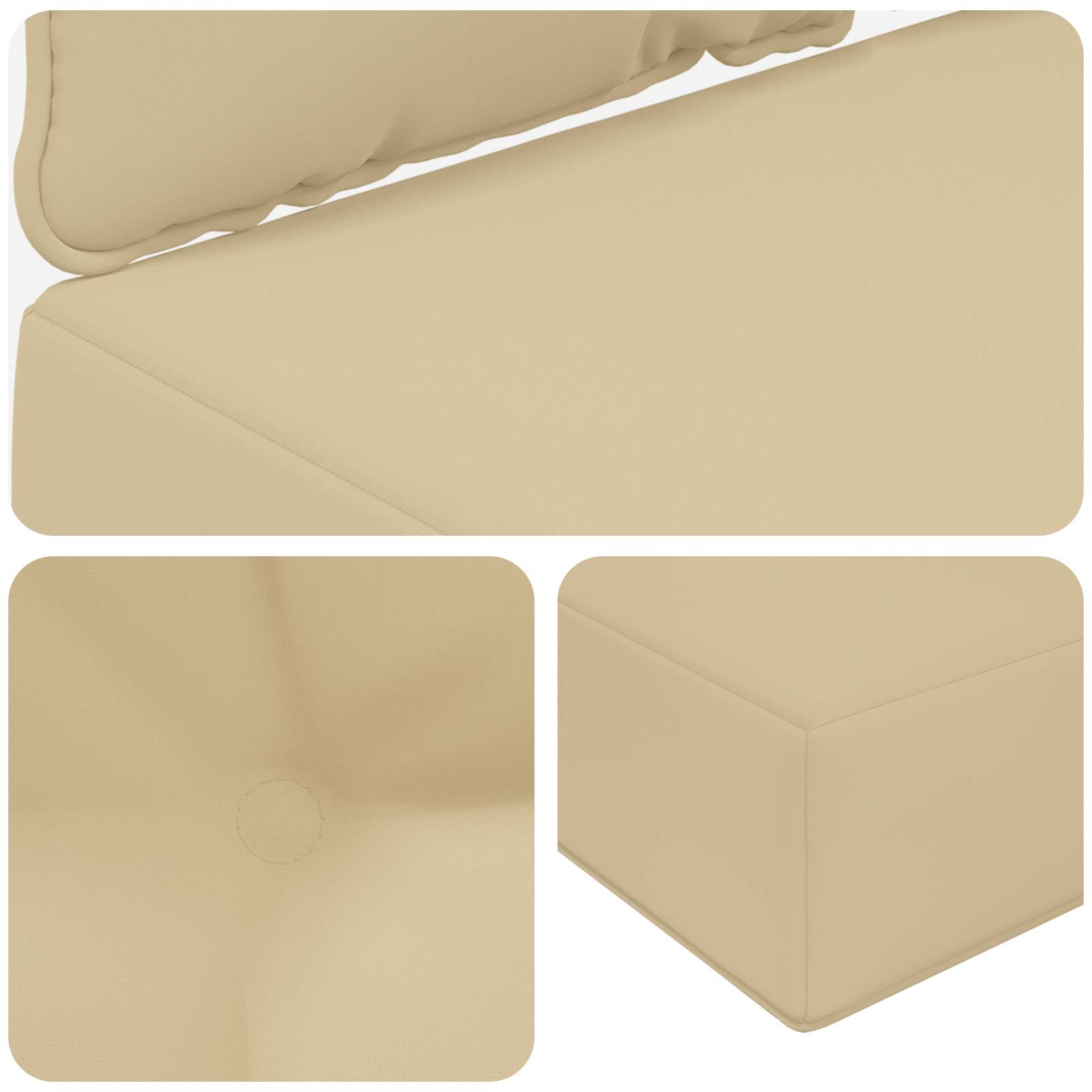 Buiten bankkussen 3 pcs Beige Polyester image 8