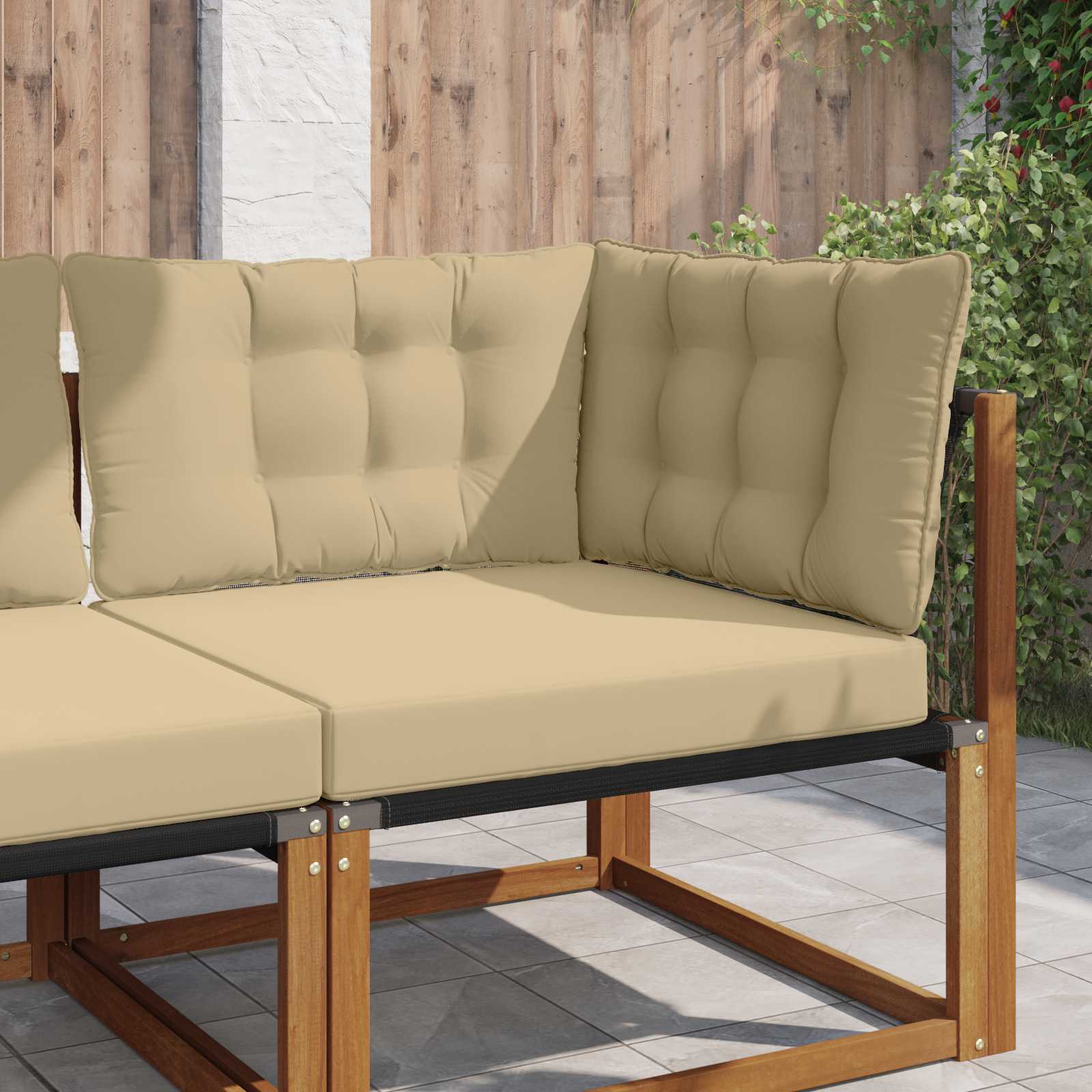 Buiten bankkussen 3 pcs Beige Polyester image 1