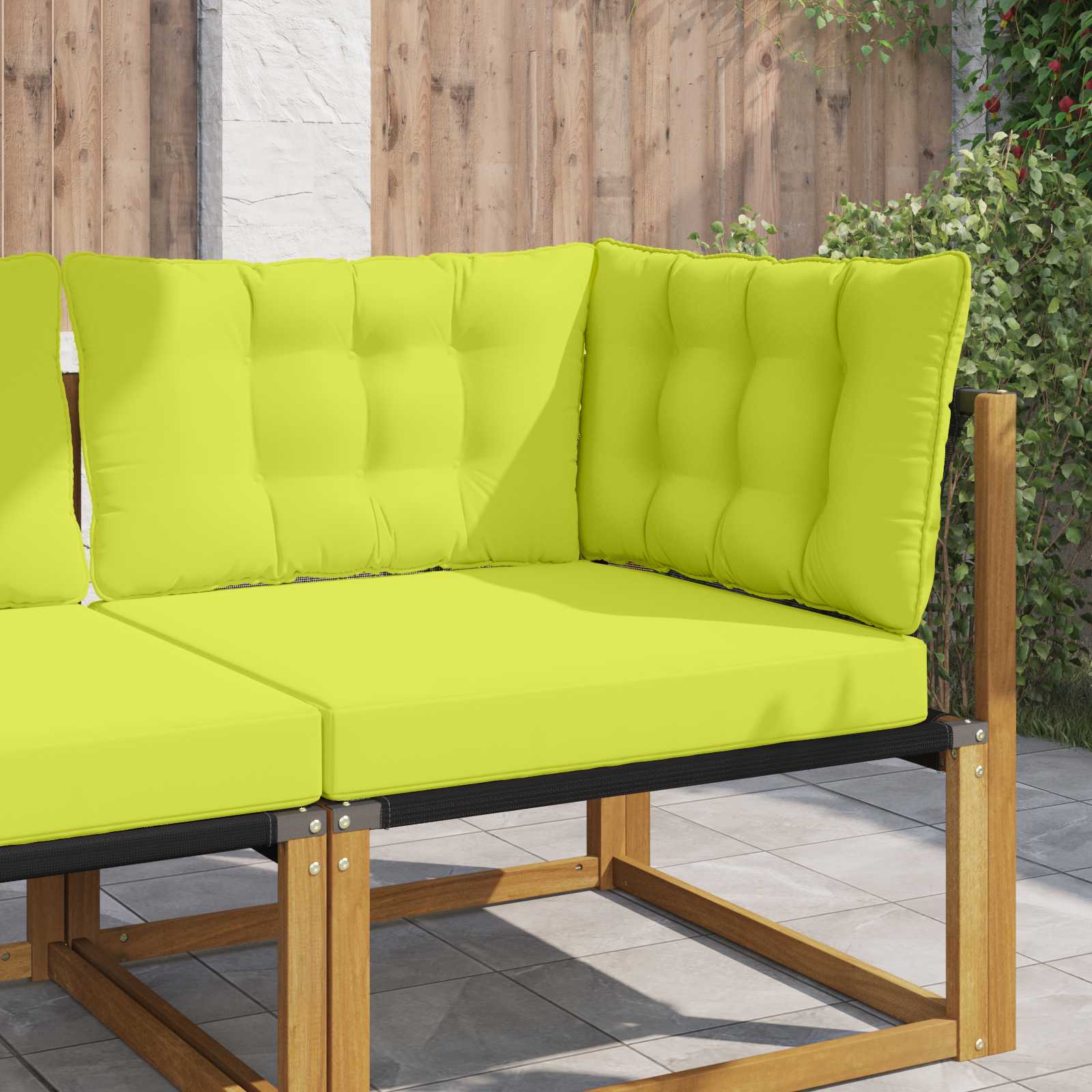 vidaXL Perna pentru canapea de exterior 3 pcs Verde Poliester