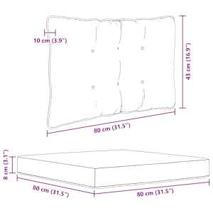 Venkovní polštář na pohovku Polyester Zelená 80 x 43 x 10 cm - obrázek 9
