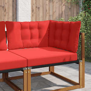 Zunanja blazina za kavč 3 pcs Rdeča Poliester