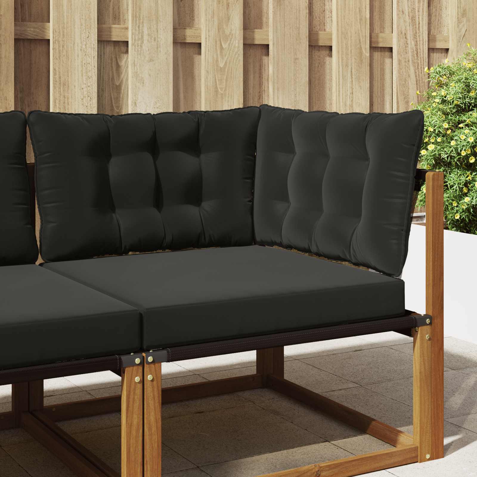 Buiten bankkussen 3 pcs Zwart Polyester image 1