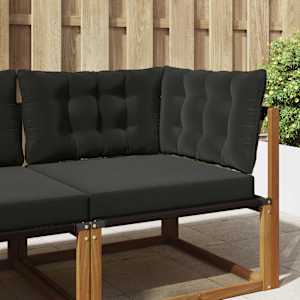 Zunanja blazina za kavč 3 pcs Črna Poliester