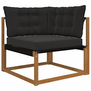 Venkovní polštář na pohovku Polyester Černý 80 x 43 x 10 cm - obrázek 3