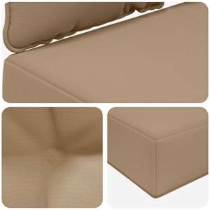 Venkovní polštář na pohovku Polyester Taupe 80 x 43 x 10 cm - obrázek 8