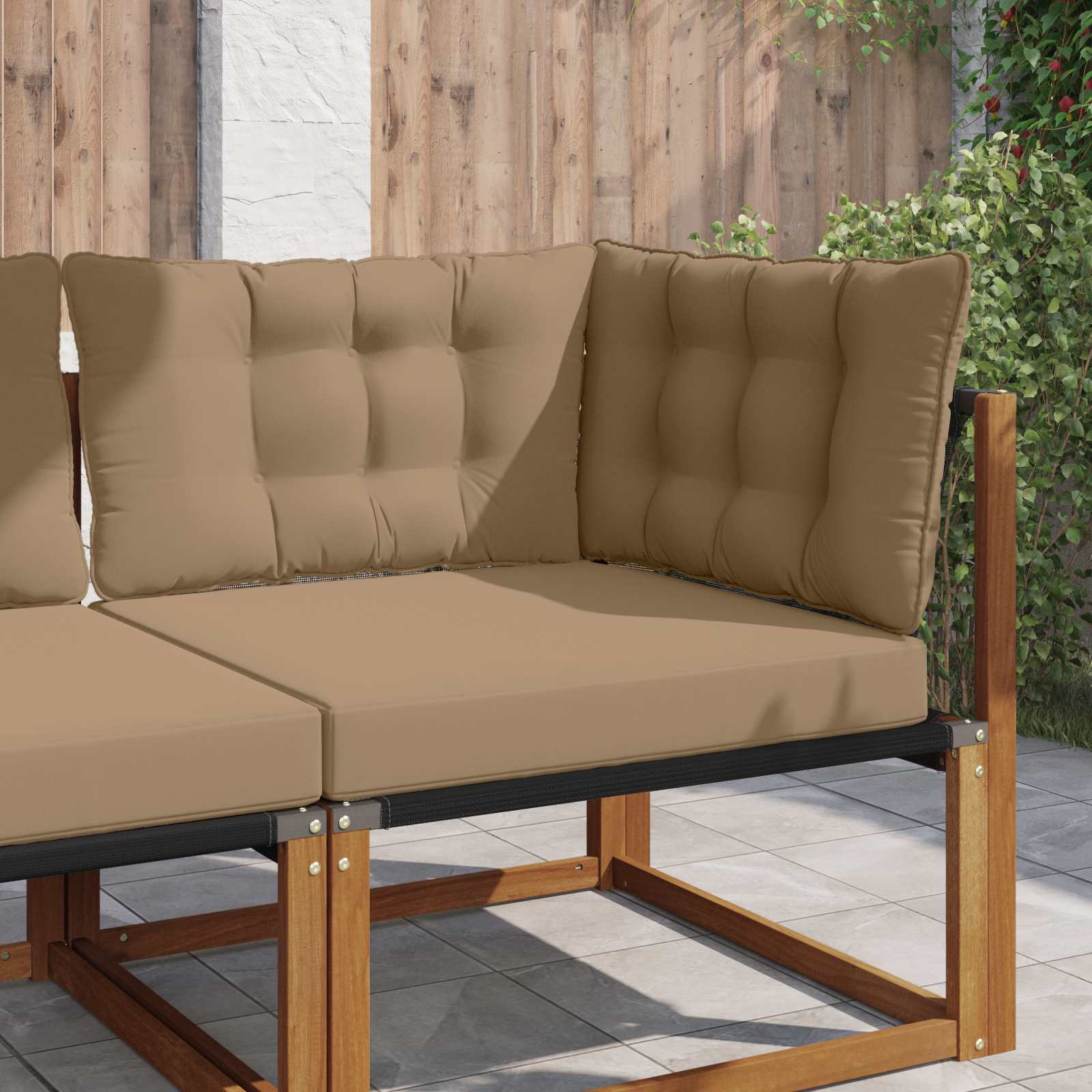 Buiten bankkussen 3 pcs Taupe Polyester image 1