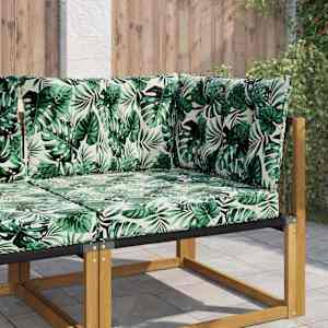 Zunanja blazina za kavč 3 pcs Vzorec lista Poliester