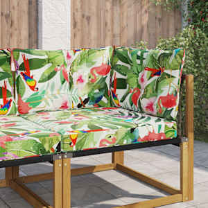 Venkovní polštář na pohovku Polyester pestrá 80 x 43 x 10 cm - obrázek 1