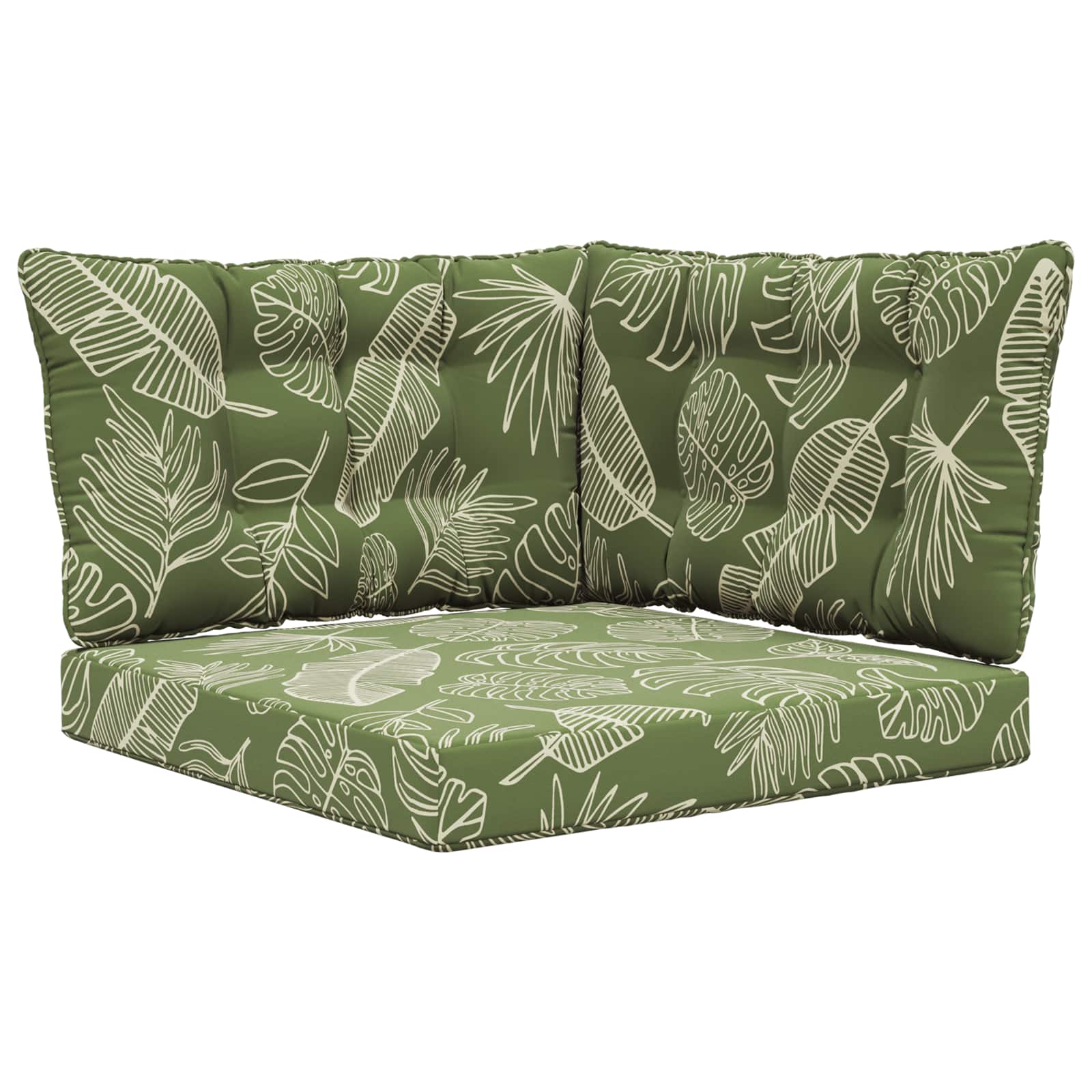 Buiten bankkussen 3 pcs Bladontwerp Polyester image 2