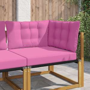 Zunanja blazina za kavč 3 pcs Roza Poliester