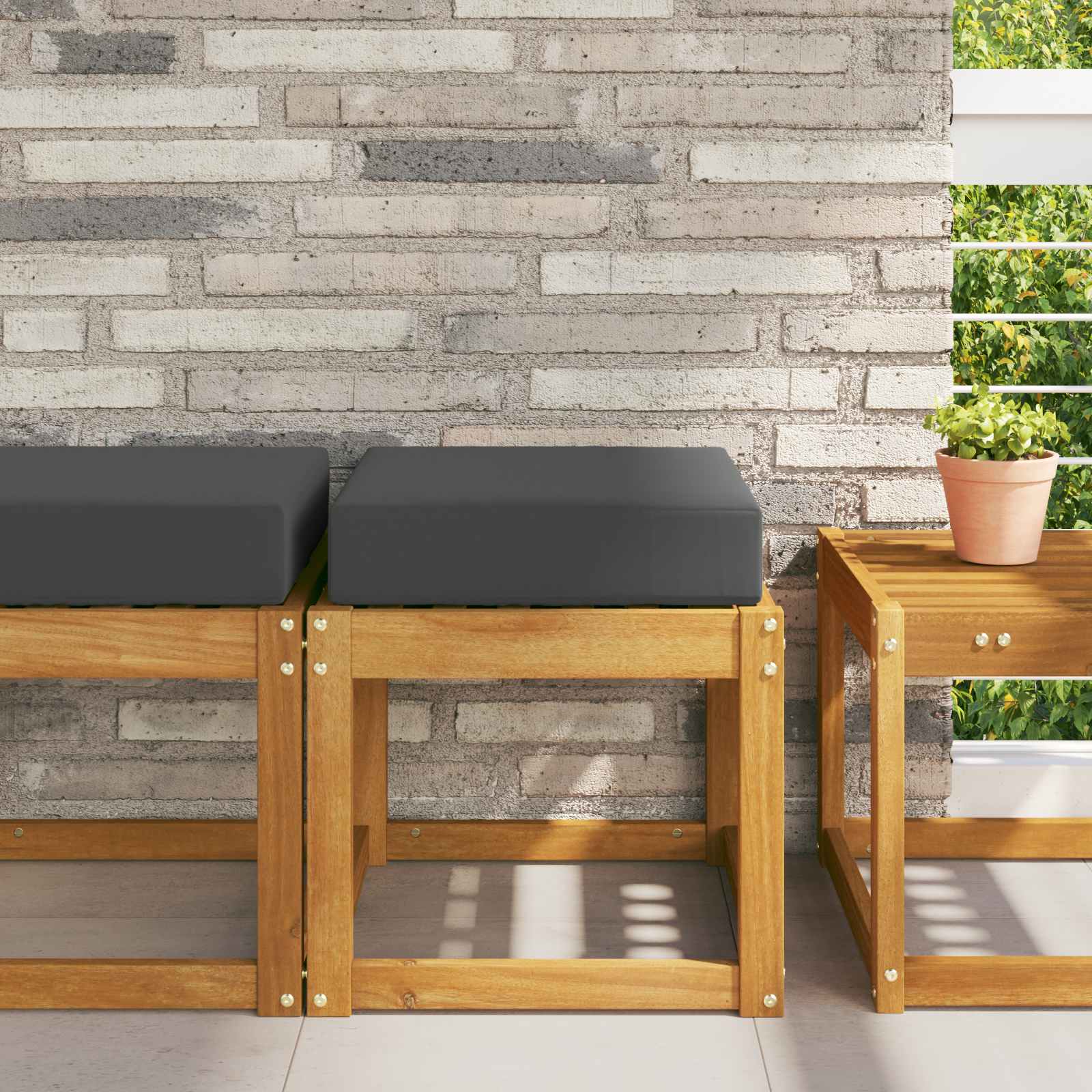 vidaXL Perna de Șezut pentru Exterior Antracit 40 x 40 x 8 cm