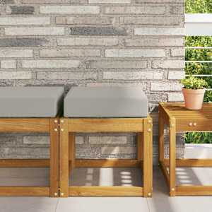 Venkovní sedací polštář Šedý 40 x 40 x 8 cm 100% polyester - obrázek 1