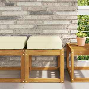 Zunanja sedežna blazina krema 40 x 40 x 8 cm 100% poliester