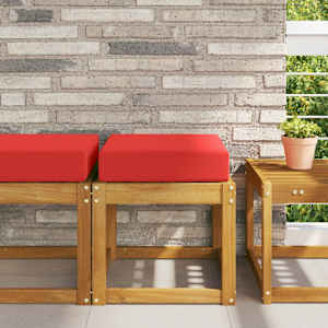 Venkovní sedací polštář Červená 40 x 40 x 8 cm 100% polyester - obrázek 1