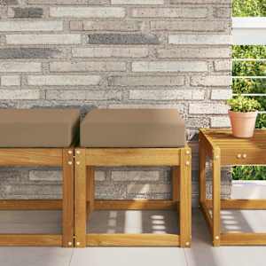 Venkovní sedací polštář Taupe 40 x 40 x 8 cm 100% polyester - obrázek 1