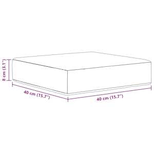 Venkovní sedací polštář Taupe 40 x 40 x 8 cm 100% polyester - obrázek 7