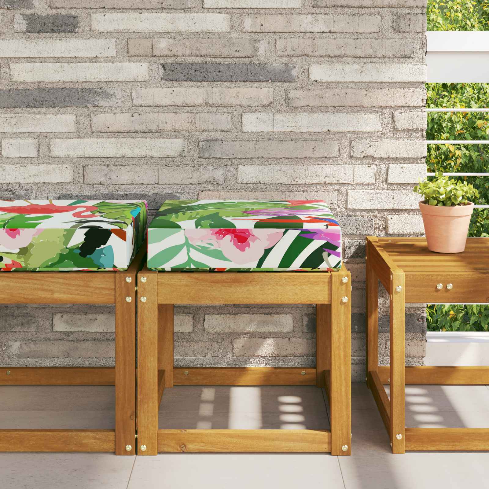 vidaXL Perna de Șezut pentru Exterior colorat 40 x 40 x 8 cm