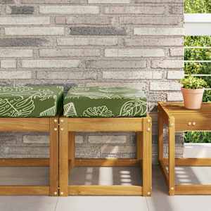 Zunanja sedežna blazina Zelene Listnate 40 x 40 x 8 cm