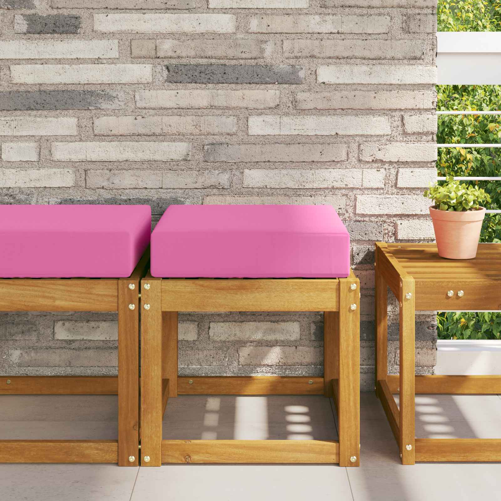 Buiten Zitkussen Roze 40 x 40 x 8 cm 100% Polyester image 1