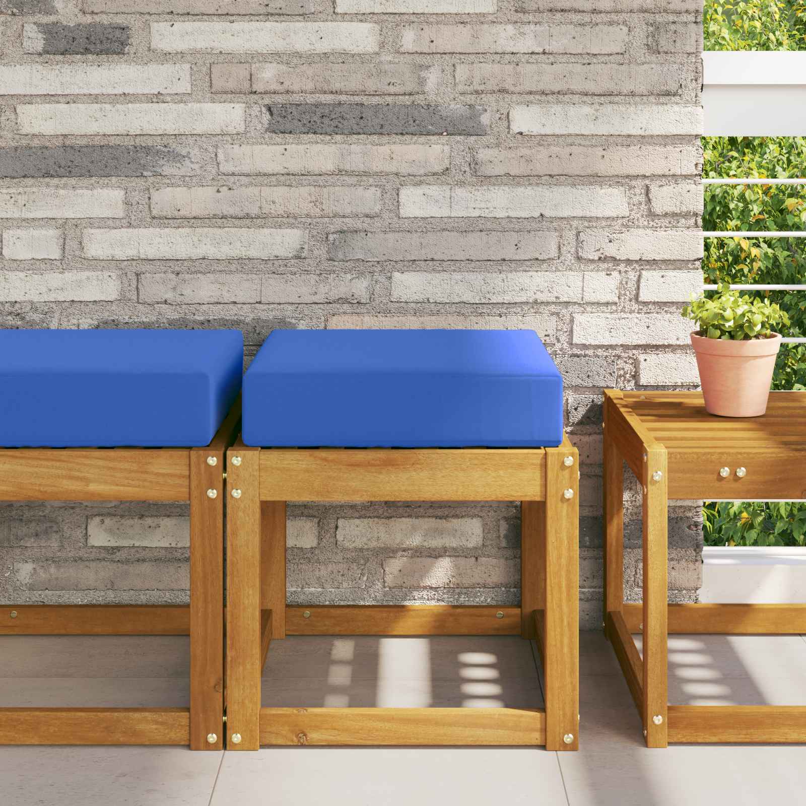 vidaXL Perna de Șezut pentru Exterior Turcoaz 40 x 40 x 8 cm