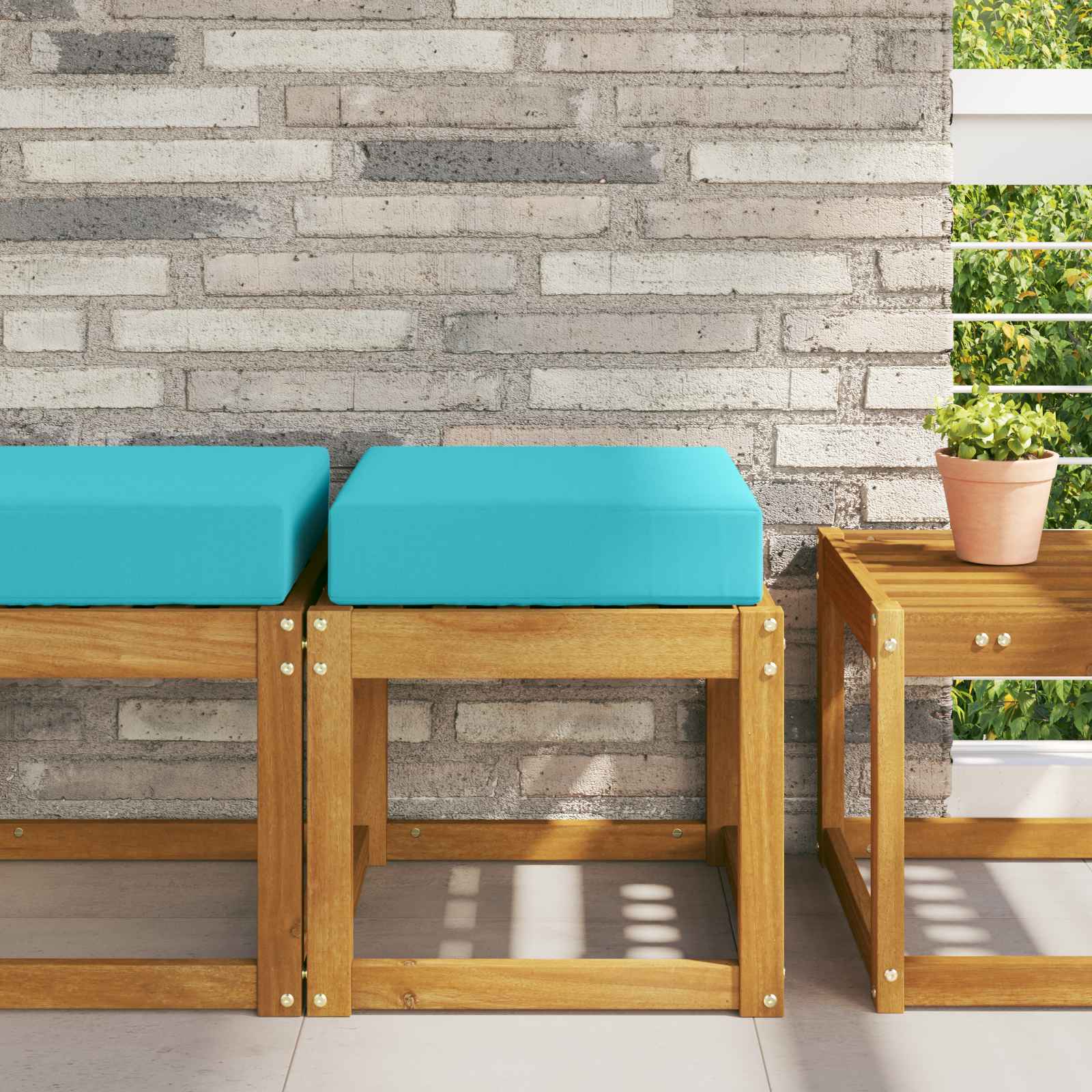 vidaXL Perna de Șezut pentru Exterior Turcoaz 40 x 40 x 8 cm