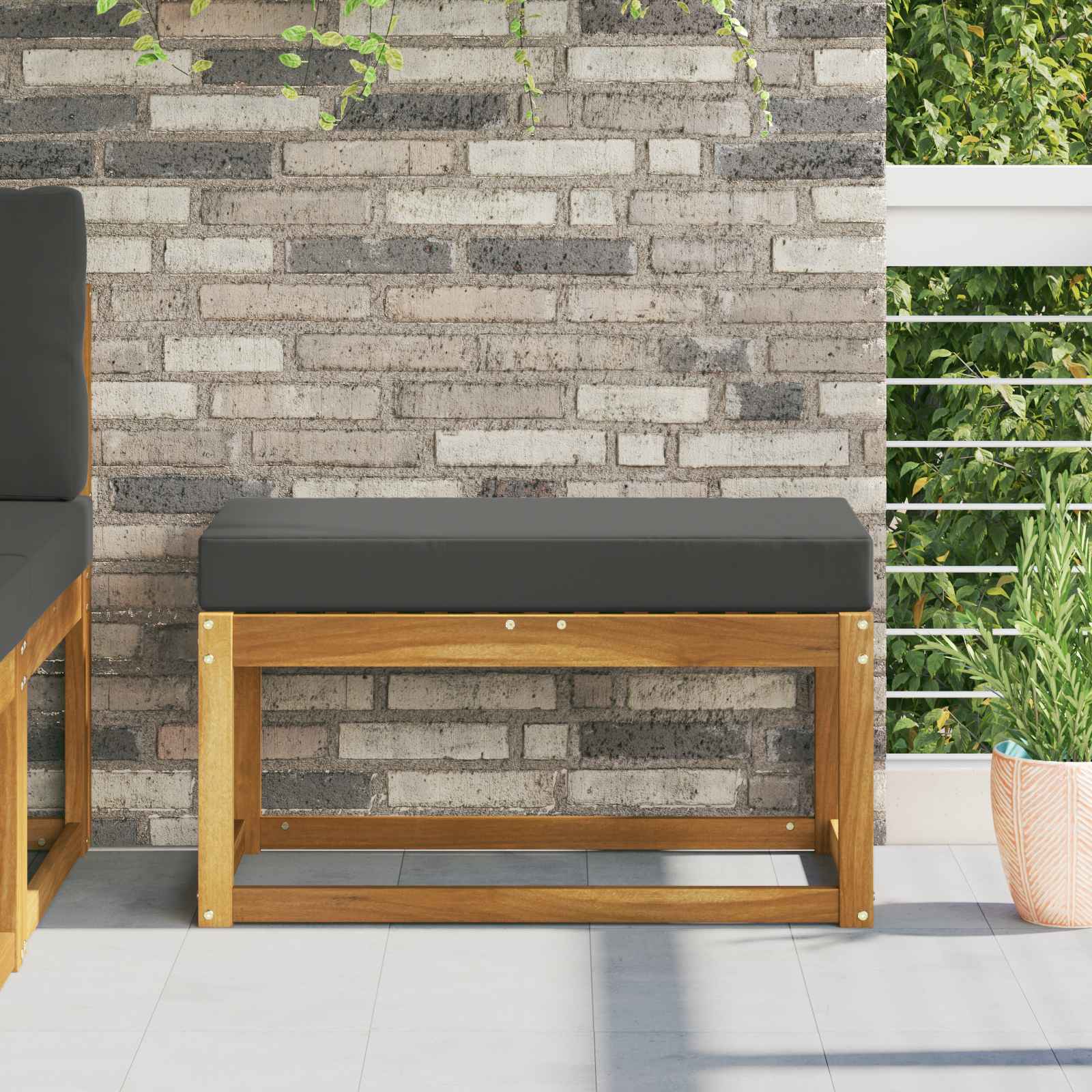 vidaXL Perna de Șezut pentru Exterior Antracit 80 x 40 x 8 cm