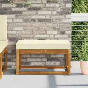 Venkovní sedací polštář Krémová 80 x 40 x 8 cm 100% polyester - obrázek 1