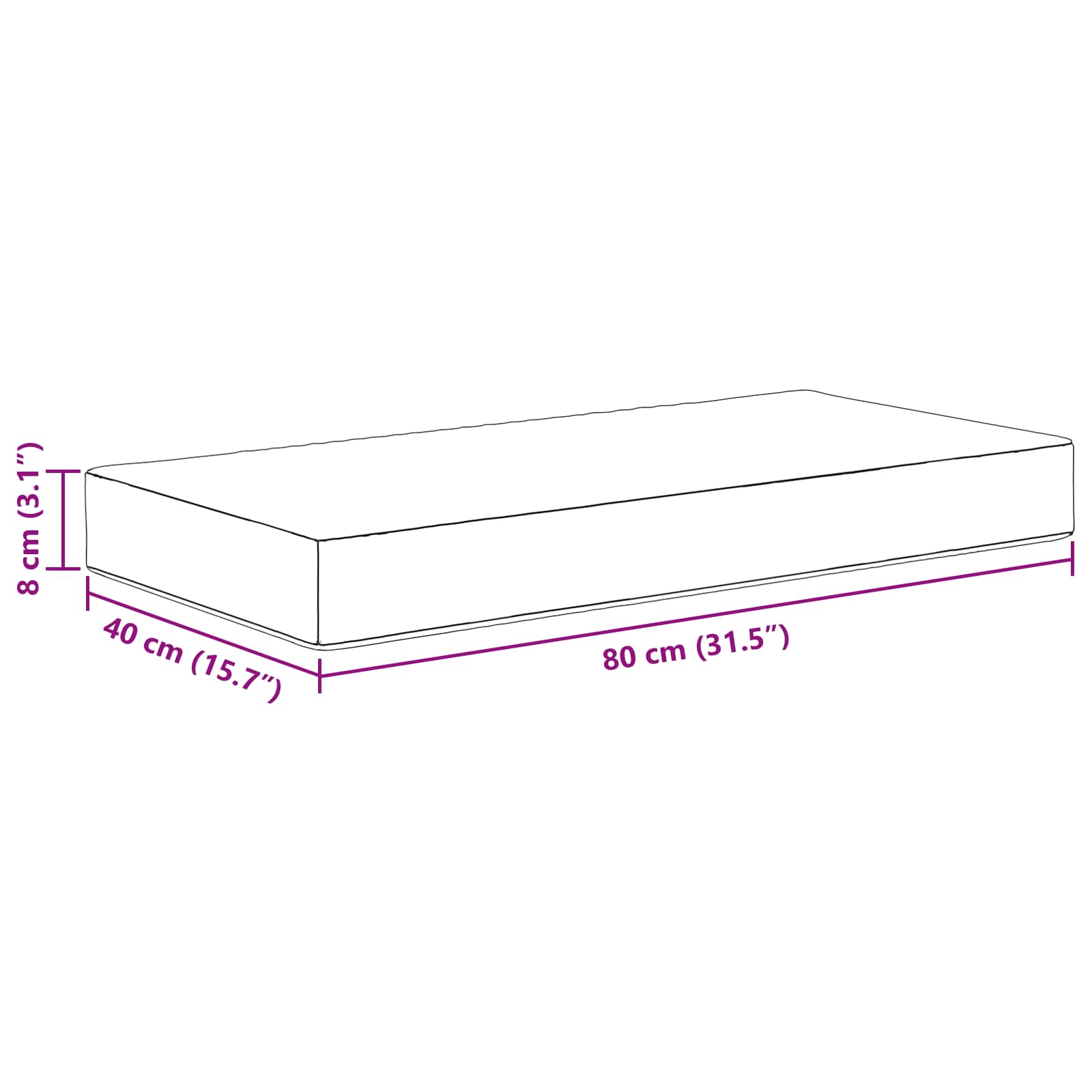 Buiten Zitkussen Crème 80 x 40 x 8 cm 100% Polyester image 7