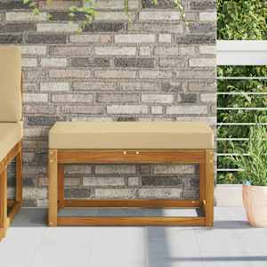 Zunanja sedežna blazina Bež 80 x 40 x 8 cm 100% poliester