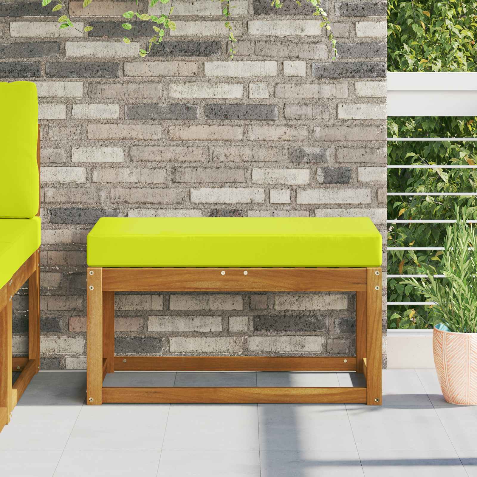 Buiten Zitkussen Groen 80 x 40 x 8 cm 100% Polyester image 1