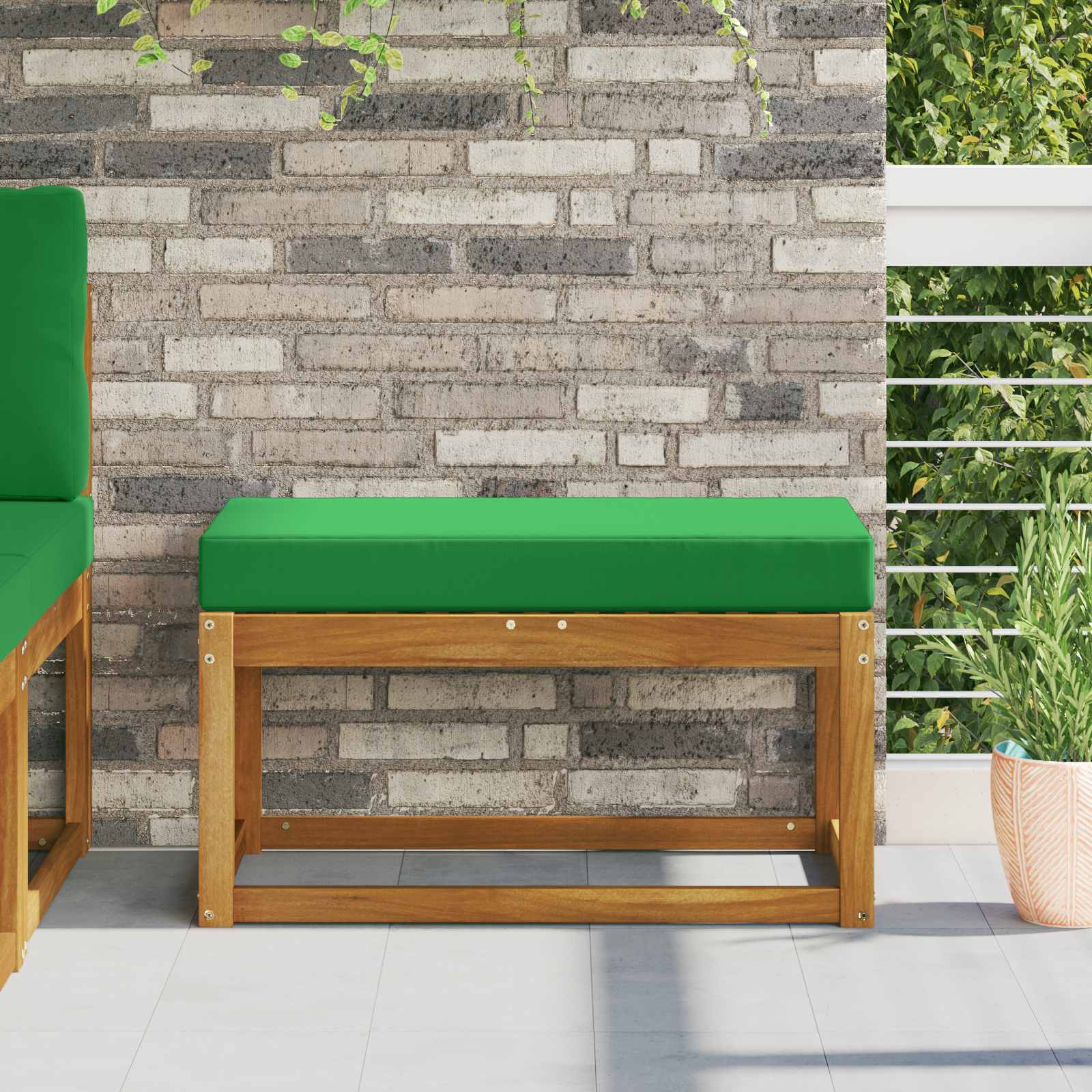 vidaXL Perna de Șezut pentru Exterior Verde 80 x 40 x 8 cm