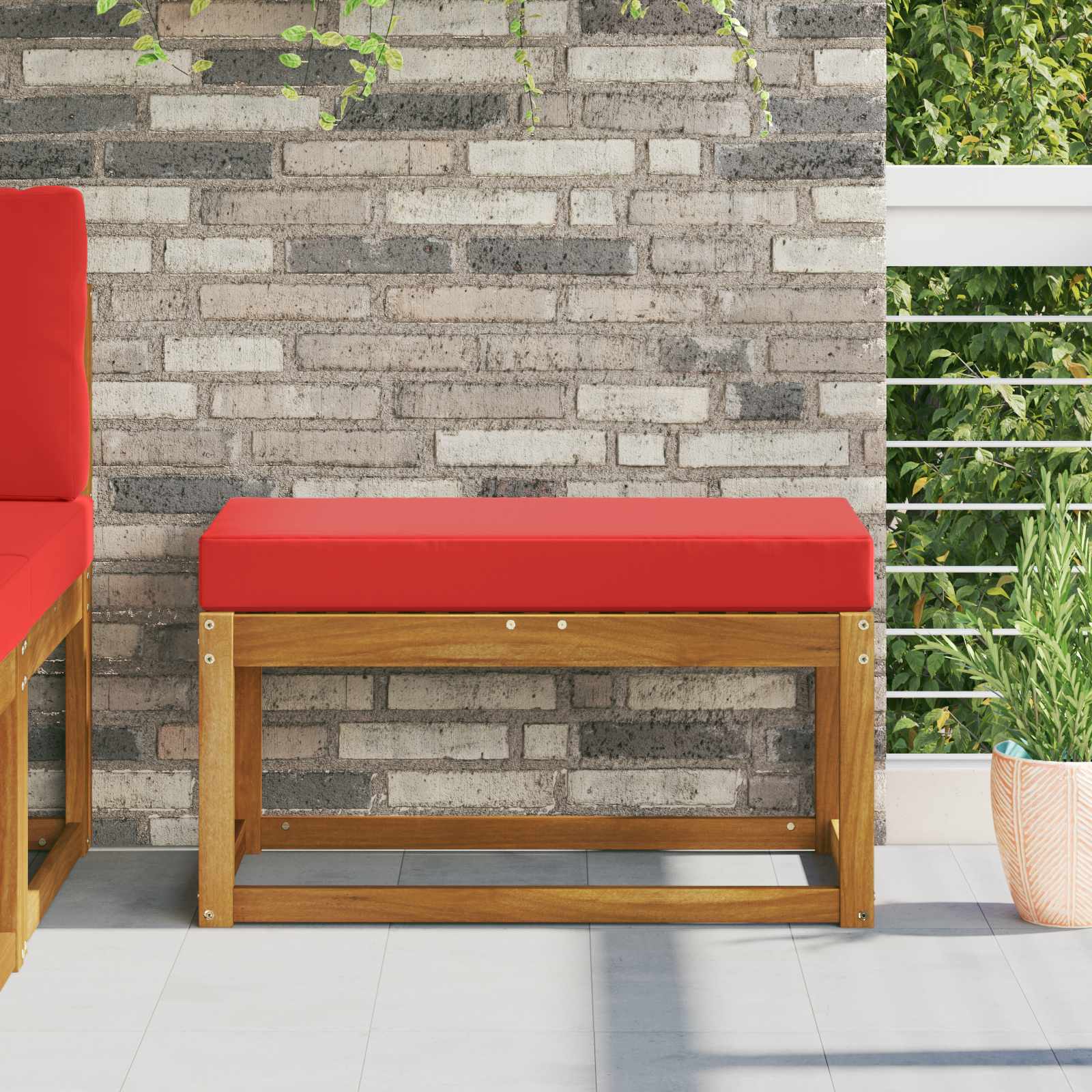 Buiten Zitkussen Rood 80 x 40 x 8 cm 100% Polyester image 1