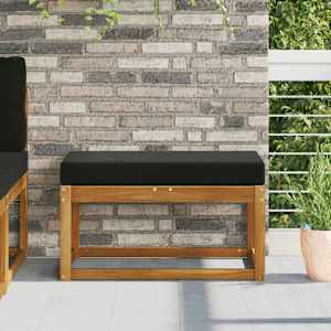 Zunanja sedežna blazina Črna 80 x 40 x 8 cm 100% poliester