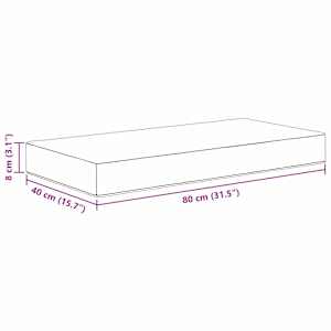 Venkovní sedací polštář Černý 80 x 40 x 8 cm 100% polyester - obrázek 8