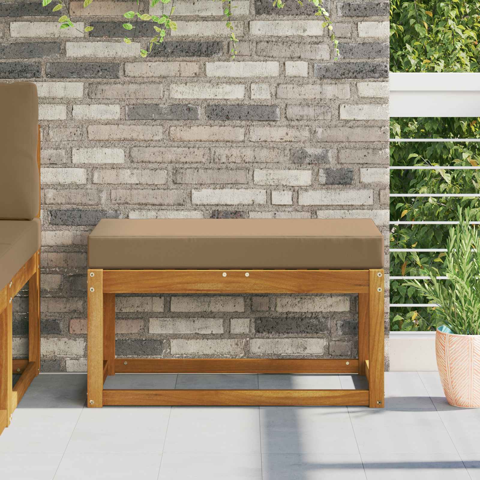 Buiten Zitkussen Taupe 80 x 40 x 8 cm 100% Polyester image 1