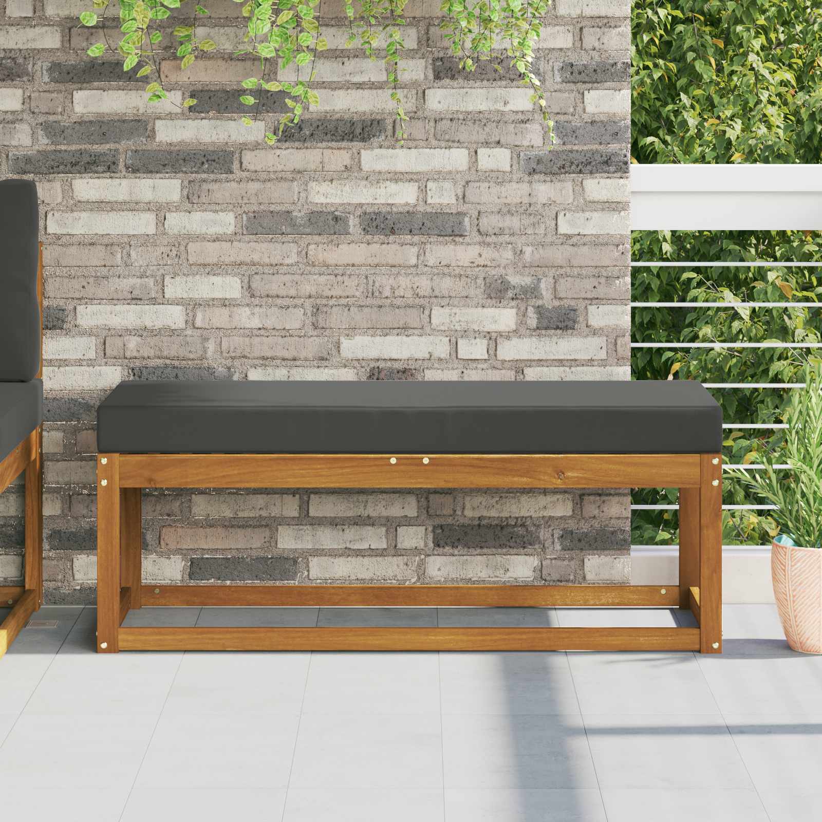 vidaXL Perna de Șezut pentru Exterior Antracit 115 x 40 x 8 cm