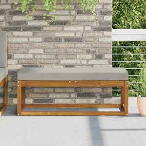 Zunanja sedežna blazina Siva 111,5 x 40 x 8 cm 100% poliester