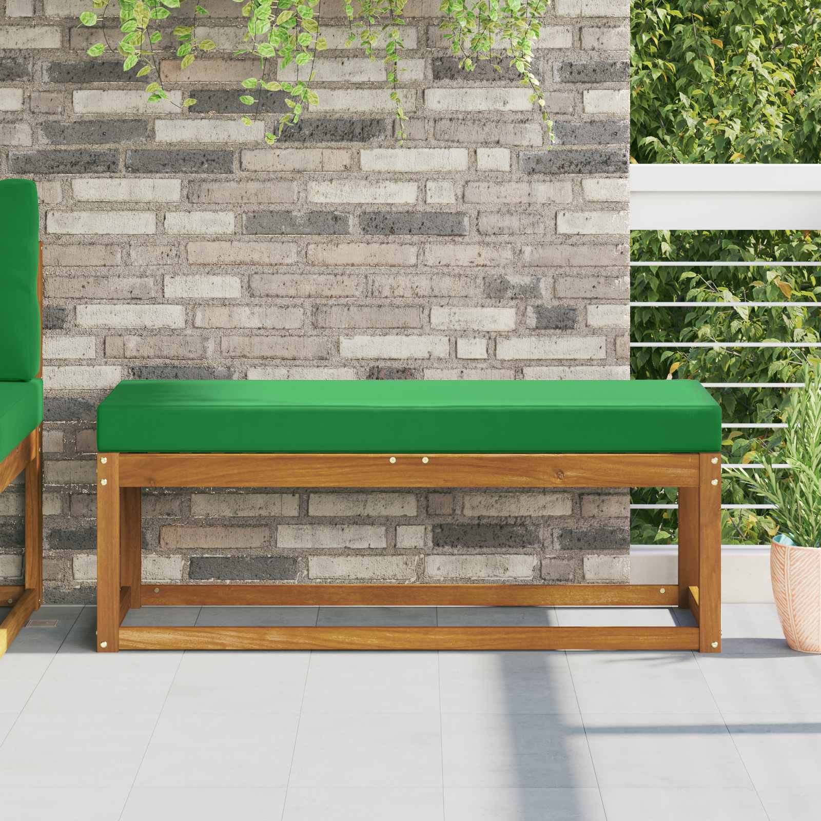 vidaXL Perna de Șezut pentru Exterior Verde 111,5 x 40 x 8 cm
