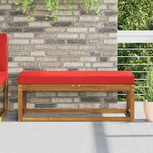 Zunanja sedežna blazina Rdeča 111,5 x 40 x 8 cm 100% poliester