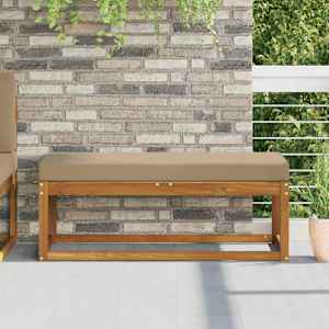 Zunanja sedežna blazina Taupe 111,5 x 40 x 8 cm 100% poliester